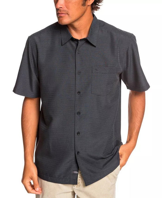 Men's Micro-Checkered Performance Shirt - Sleek Style for the Modern Gentleman