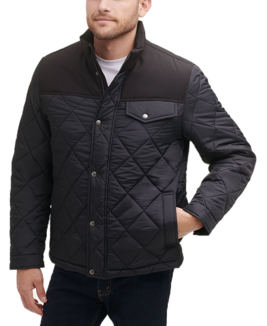 Men's Quilted Panel Jacket - Contemporary Warmth with a Classic Touch