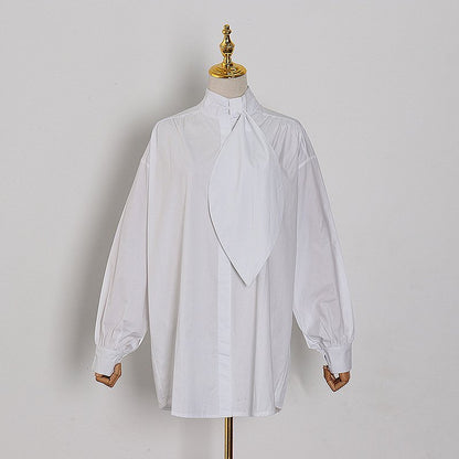 Relaxed Chic: White Asymmetrical Shirt