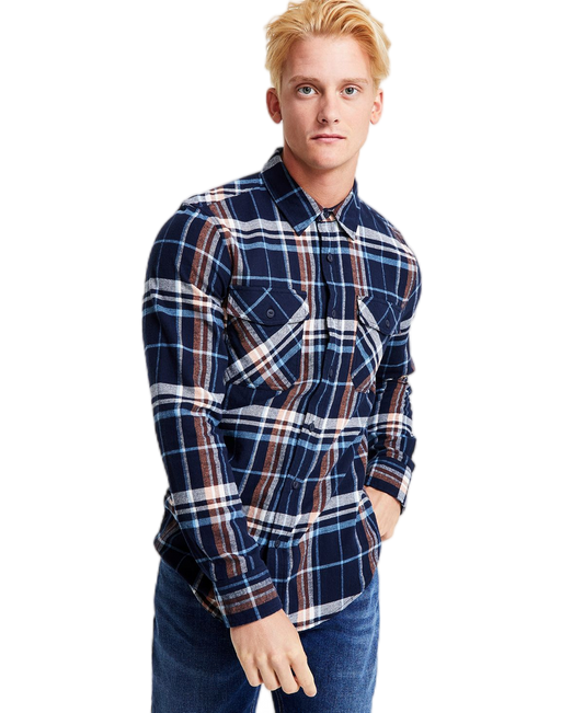 Autumnal Hues Plaid Flannel Shirt - Classic Tailoring with a Modern Twist