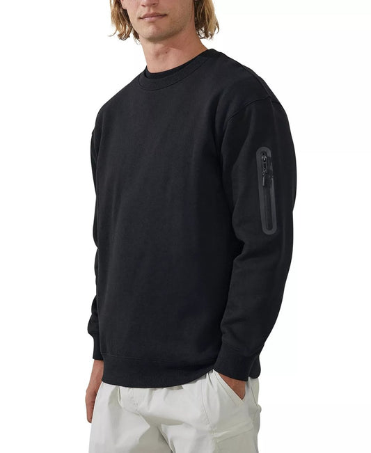 Essential Tactical Arm-Pocket Crewneck - Streamlined Comfort for Urban Style