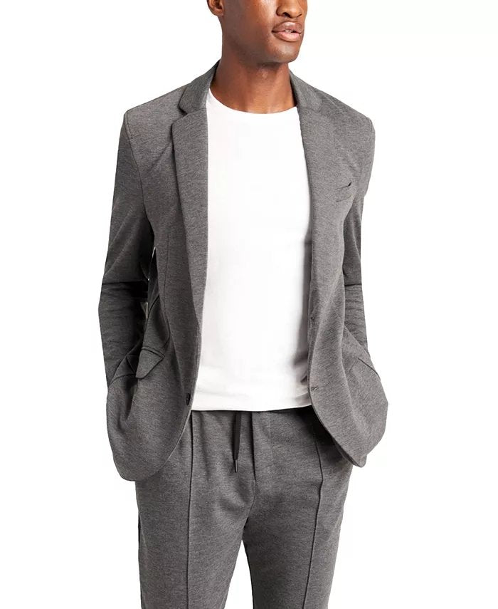 Modern Fit Heathered Knit Suit Jacket