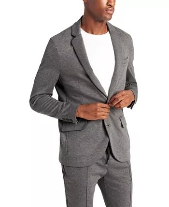 Modern Fit Heathered Knit Suit Jacket