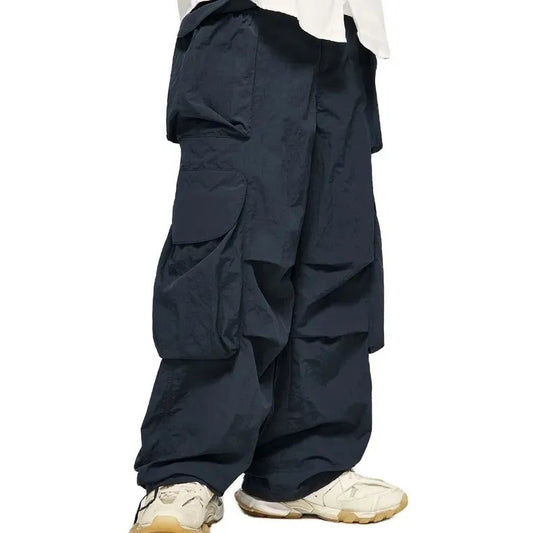 Contemporary Cargo-Style Techwear Pants - Versatile and Functional