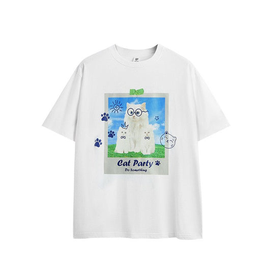 Customizable Cat Party Tee – Flexibly Crafted for Fun Fashion