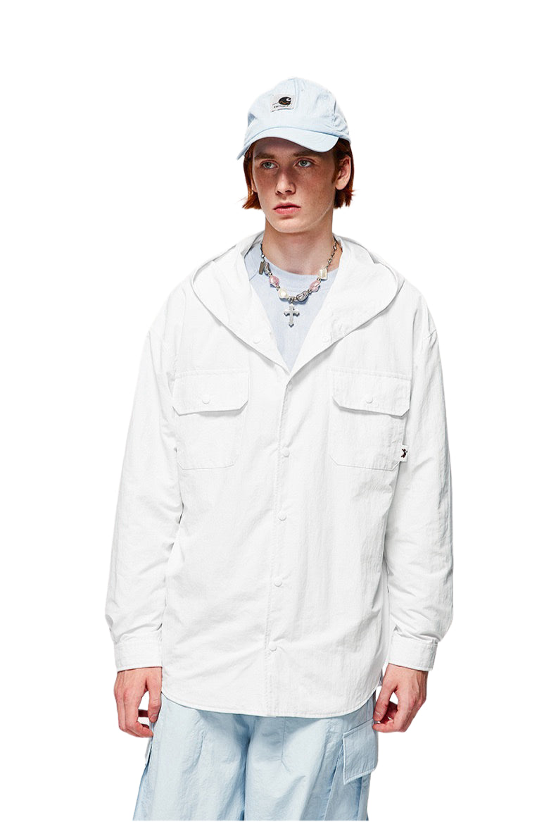 Versatile Custom Hooded Work Shirt – Water-Resistant and Durable