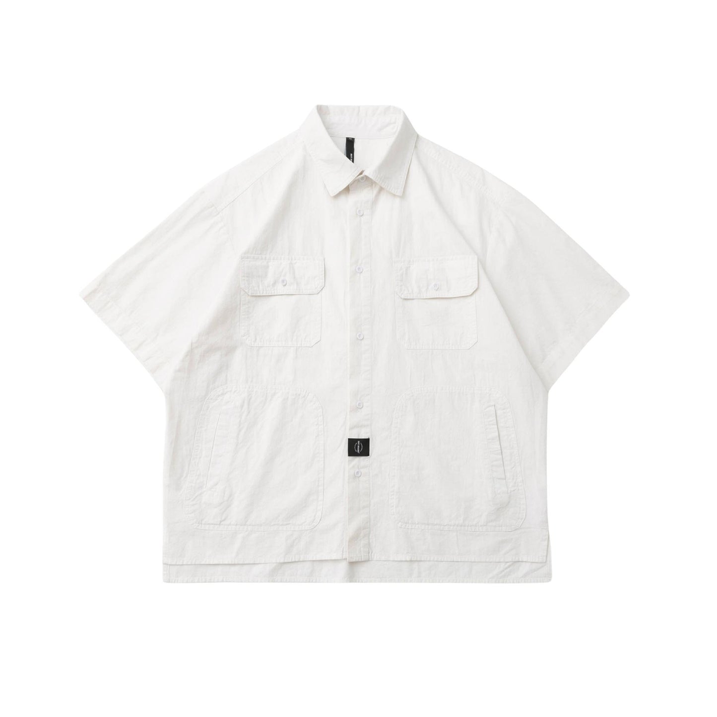 Custom-Crafted Multi-Pocket Cotton Retro Shirt