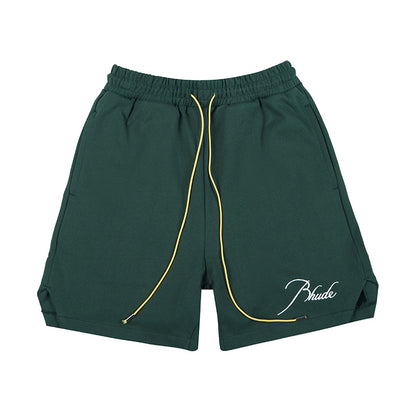 Embroidered Script Drawstring Leisure Shorts – Your Everyday Versatile Comfort