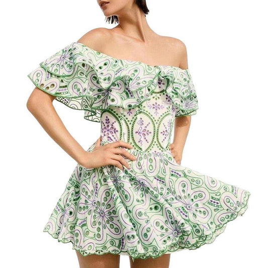 Breezy Floral Off-Shoulder Dress