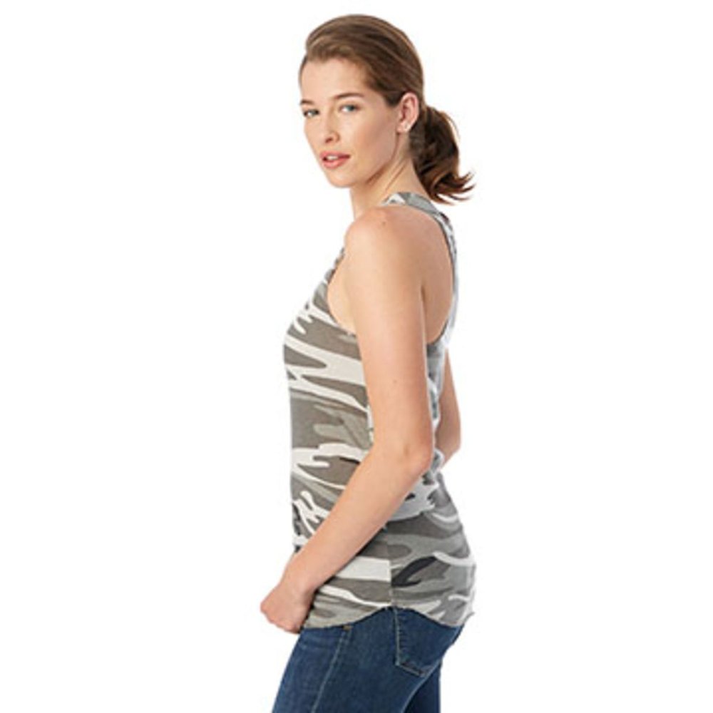 Star-Printed Heather Grey Recycled Fabric Tank Top