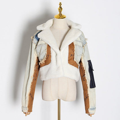 Patchwork Denim Sherpa Jacket: A Fresh Spin on Spring Outerwear