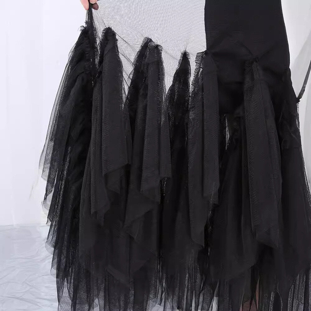 Vestido largo de malla en capas Ethereal Tulle Dream 