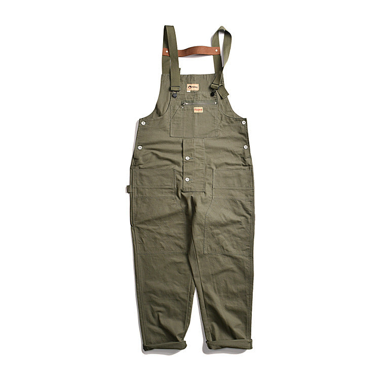 Custom Rustic Brown Utility Overalls