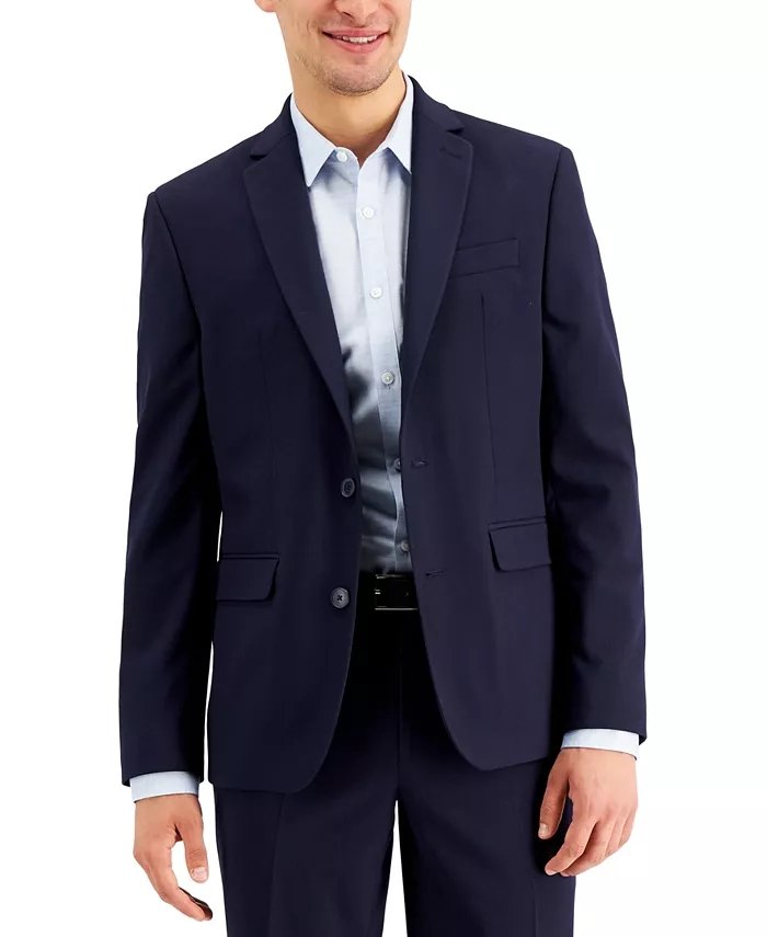 Blazer de costume d'affaires classique bleu marine 