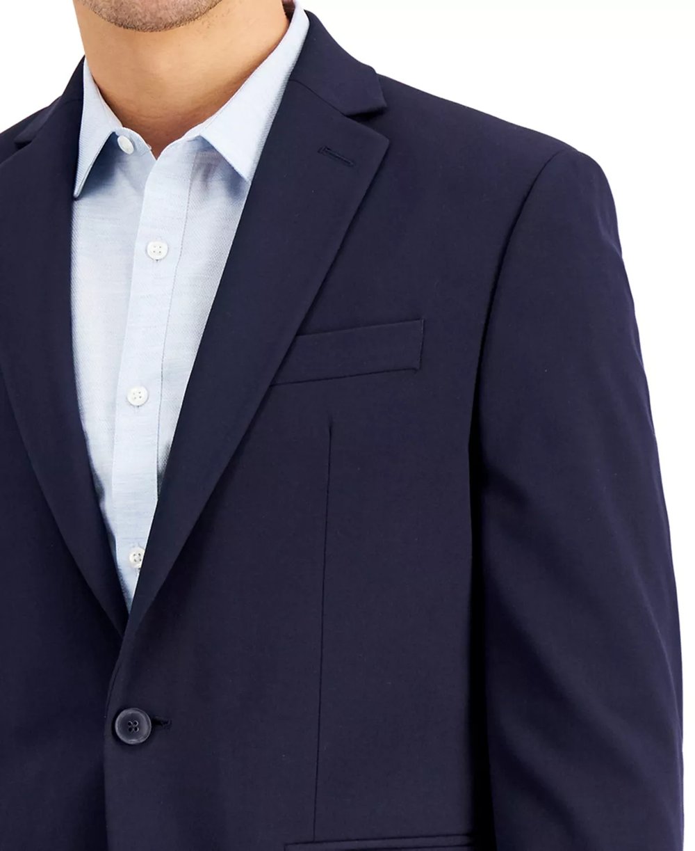 Blazer clásico de traje de negocios azul marino 