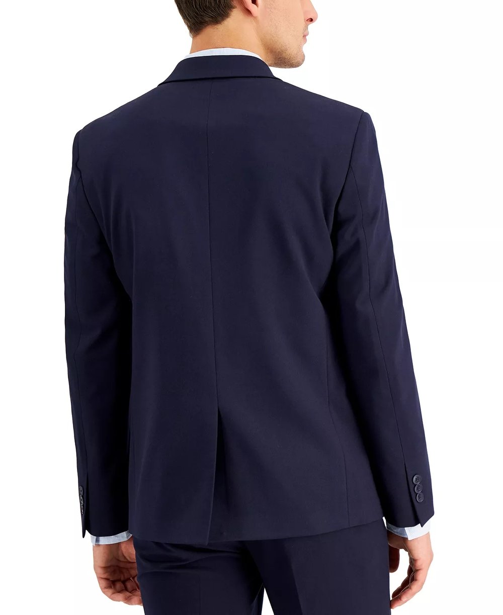 Blazer de costume d'affaires classique bleu marine 