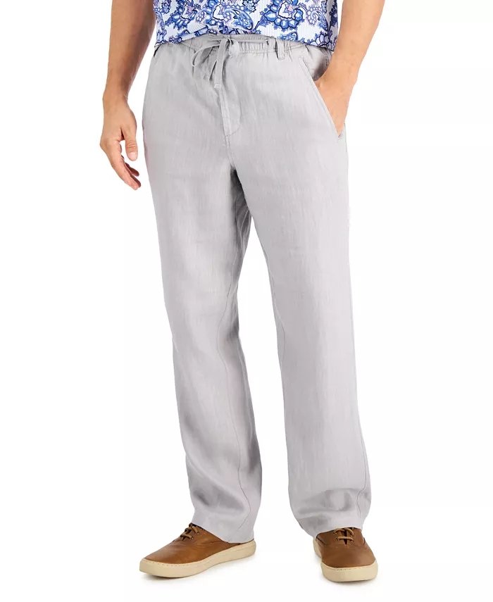 Pantalones lounge de lino natural para hombre 