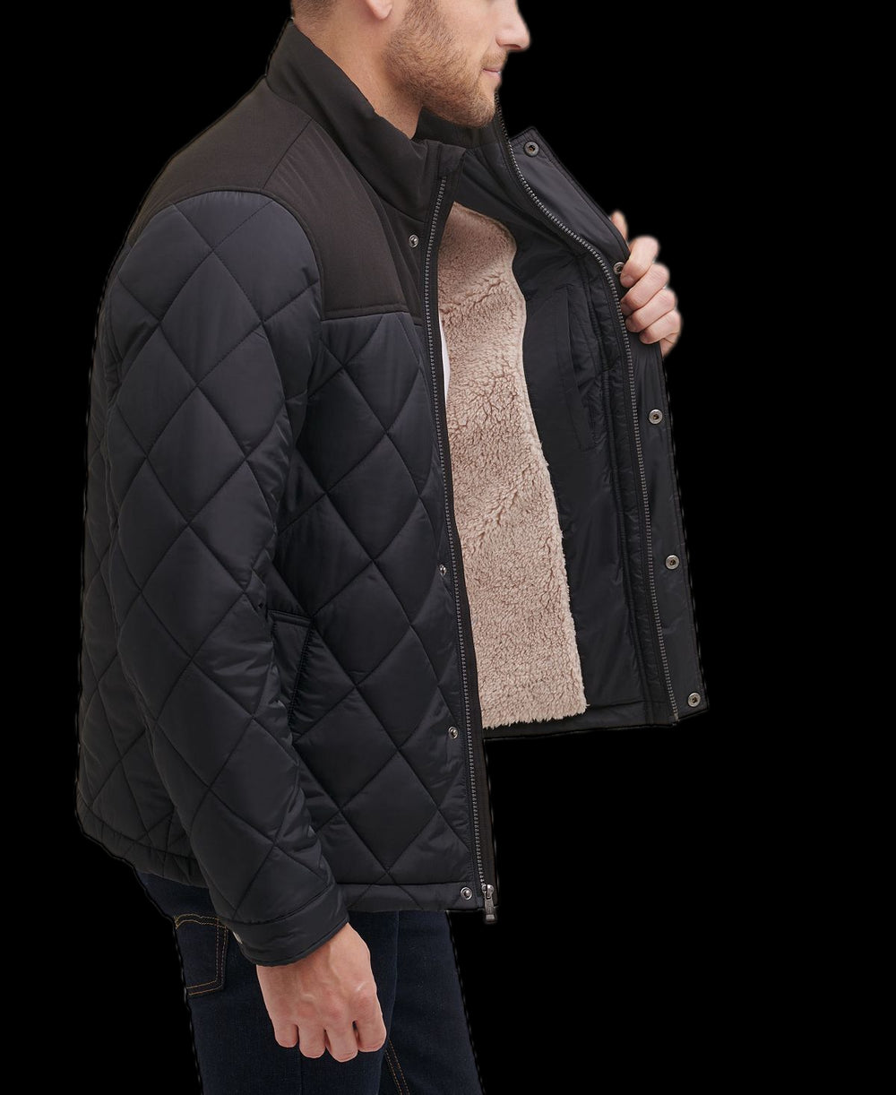 Men's Quilted Panel Jacket - Contemporary Warmth with a Classic Touch