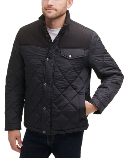 Veste à panneaux matelassés pour hommes - Chaleur contemporaine avec une touche classique