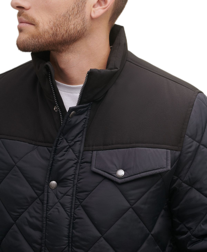 Veste à panneaux matelassés pour hommes - Chaleur contemporaine avec une touche classique