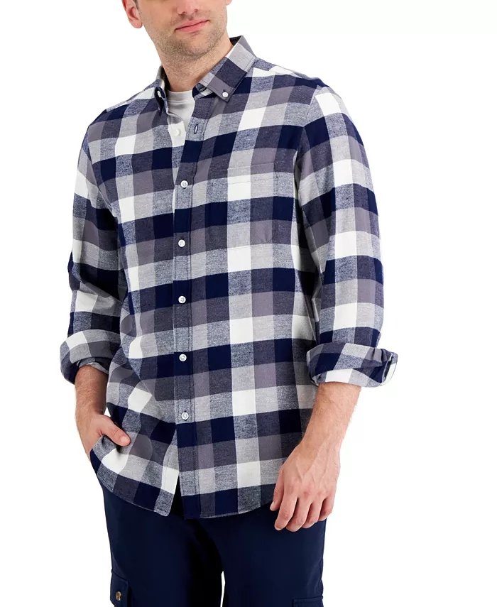 Camisa a cuadros de franela de algodón prémium para hombre: comodidad clásica reinventada 