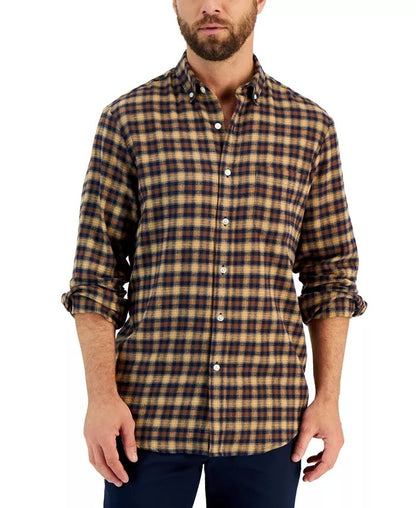 Camisa a cuadros de franela de algodón prémium para hombre: comodidad clásica reinventada 