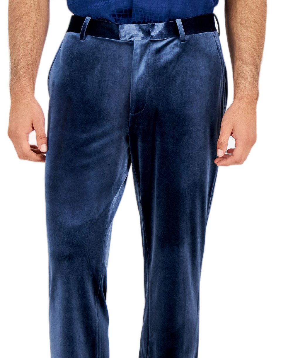 Pantalones de vestir de terciopelo de lujo para hombre 