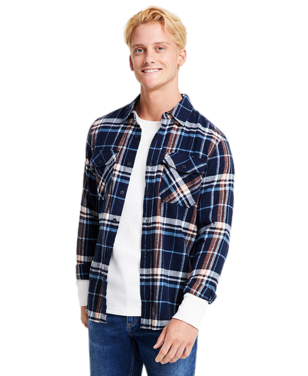 Autumnal Hues Plaid Flannel Shirt - Classic Tailoring with a Modern Twist