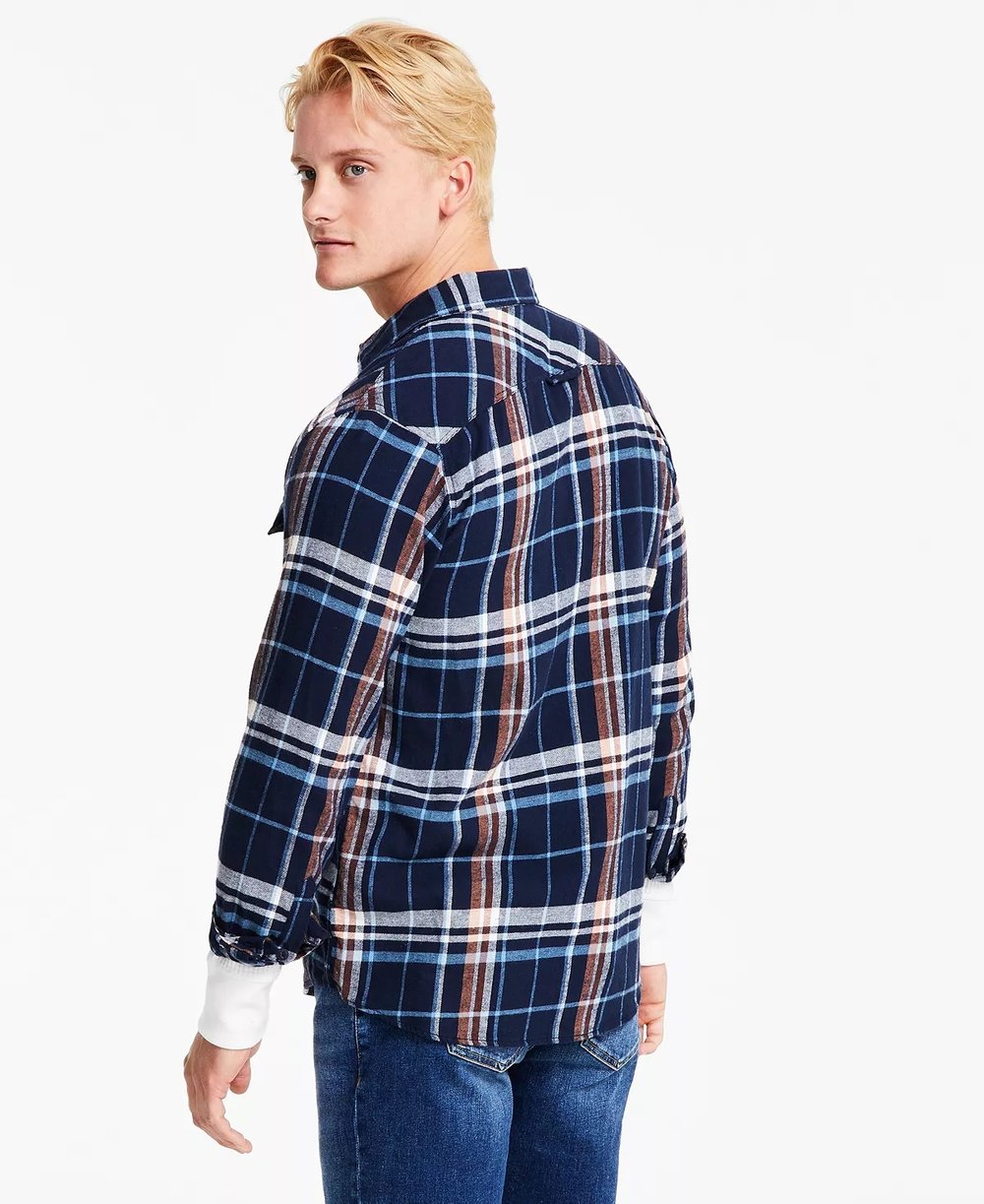 Autumnal Hues Plaid Flannel Shirt - Classic Tailoring with a Modern Twist
