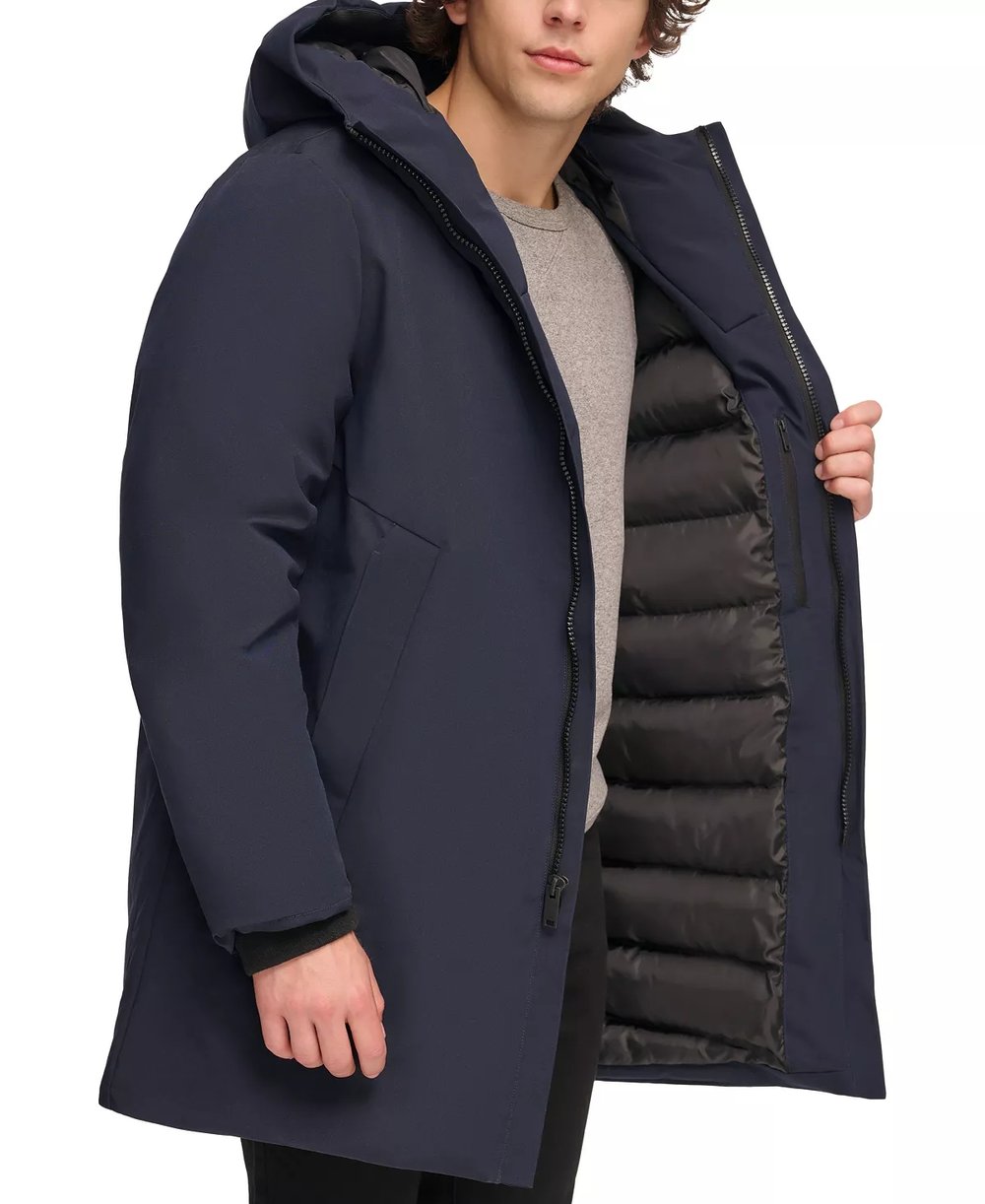 Elegante parka urbana larga: diseñada con precisión para la comodidad moderna 