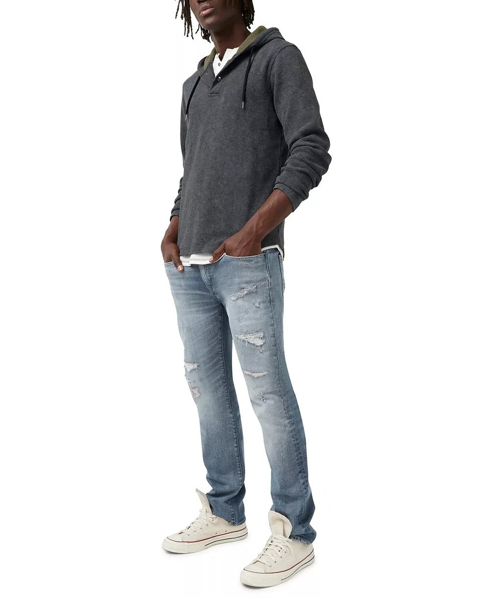 Sweat-shirt à capuche classique Henley - Le confort intemporel rencontre l'élégance décontractée