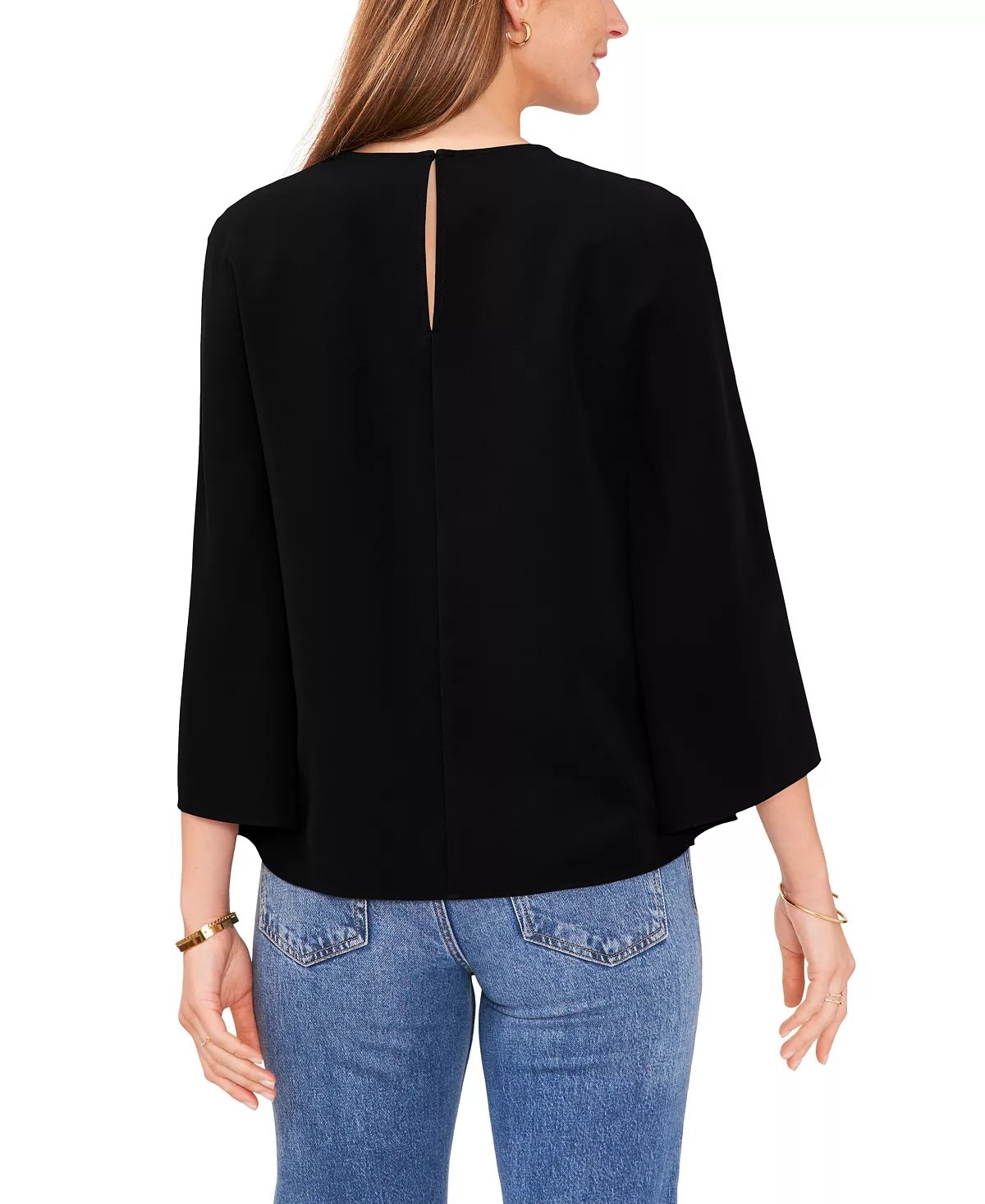 Modern Elegance Flared Sleeve Blouse