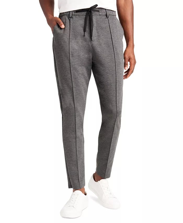 Joggers de sastre gris jaspeado para hombre 
