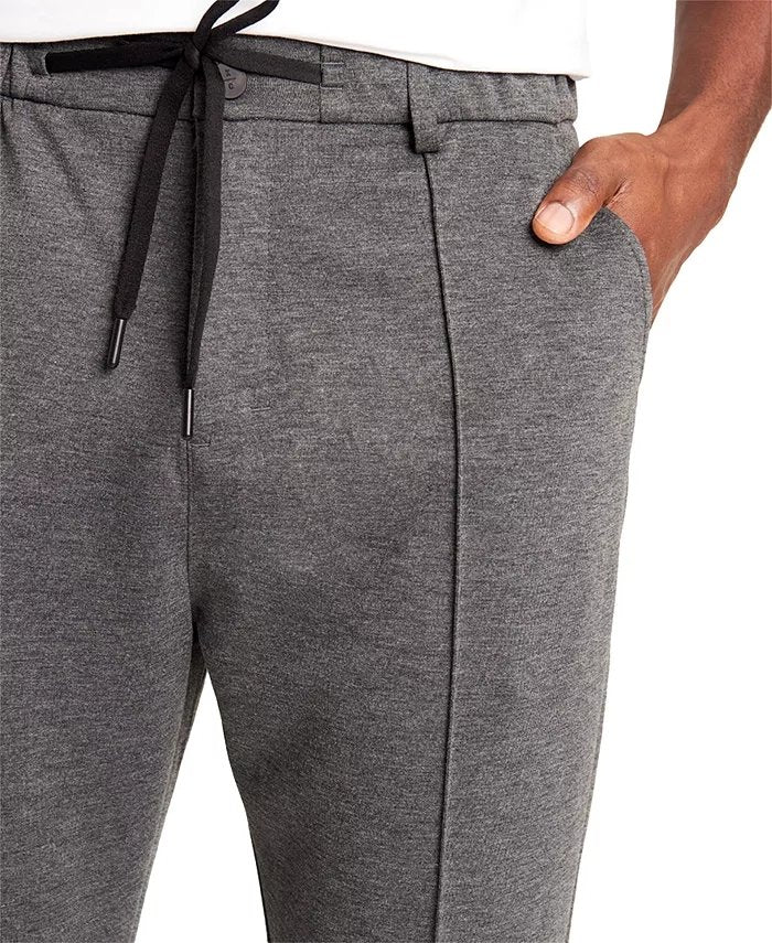 Pantalon de jogging ajusté gris chiné pour hommes 