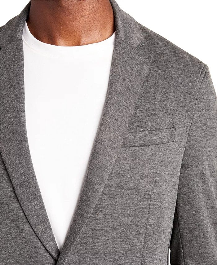 Modern Fit Heathered Knit Suit Jacket