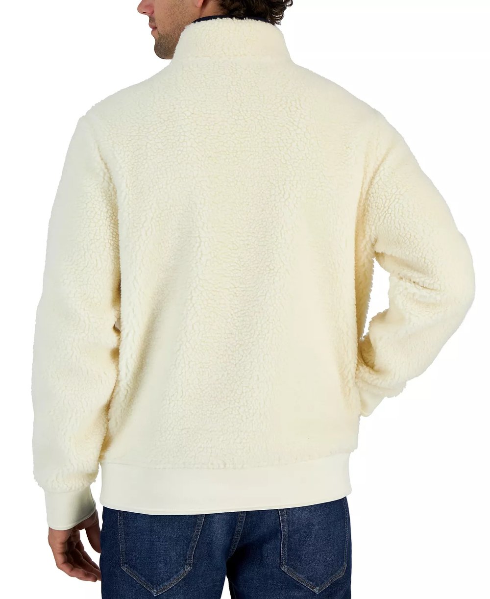 Cozy Contrast Pocket Fleece Pullover - Warmth and Style for Any Wardrob