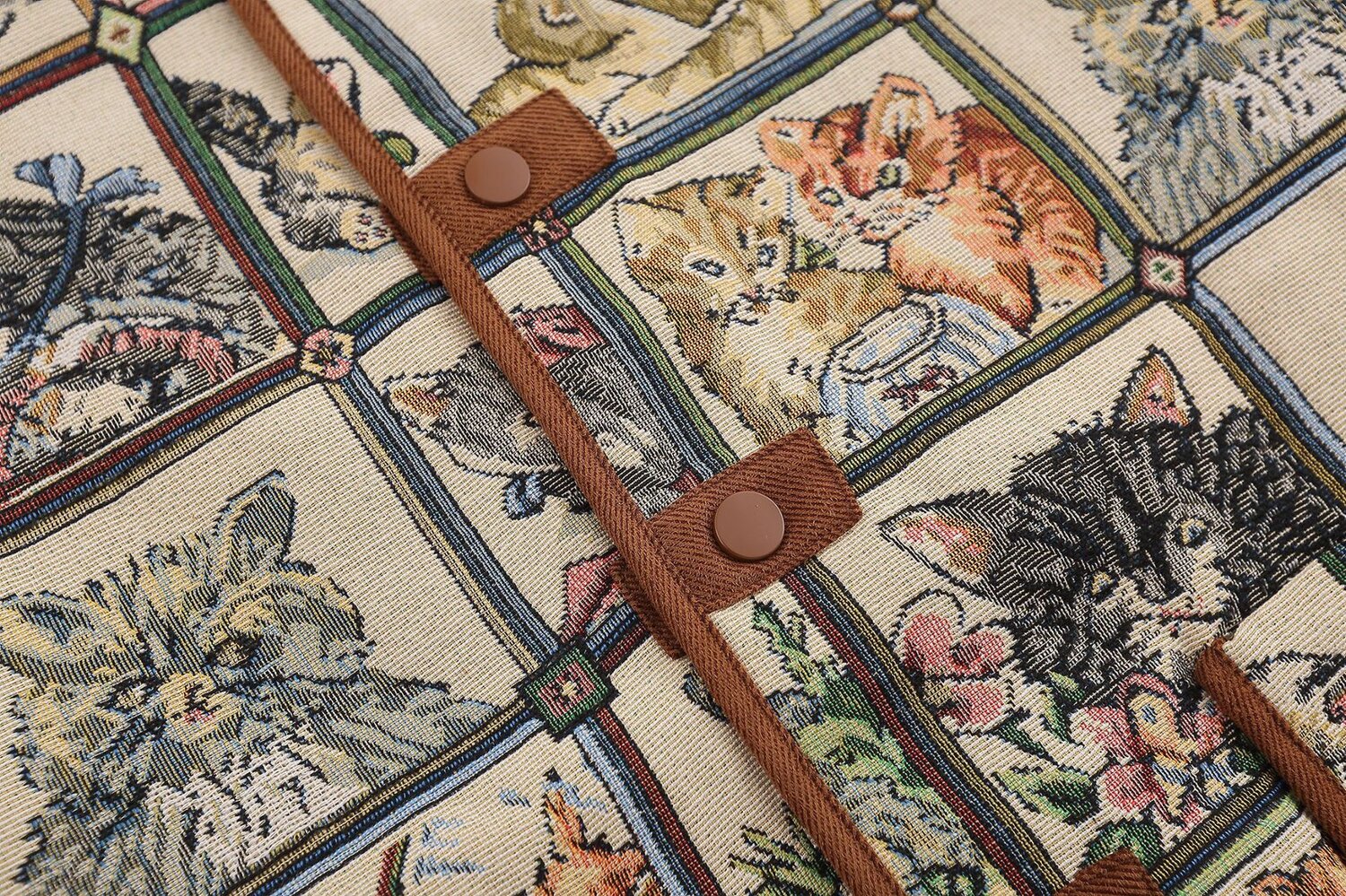 Chic Customizable Cat Motif Jacquard Jacket – Versatile Fashion for All Seasons