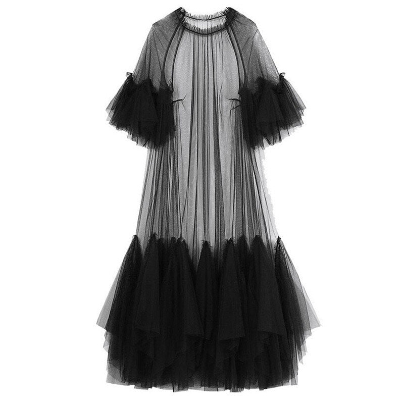 Robe longue en maille superposée Ethereal Tulle Dream 