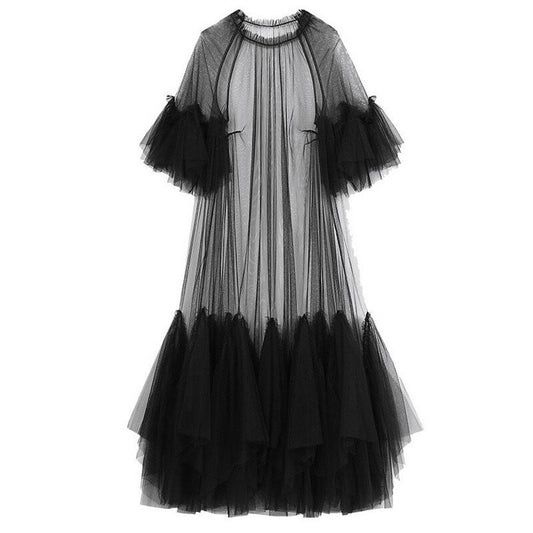 Vestido largo de malla en capas Ethereal Tulle Dream 