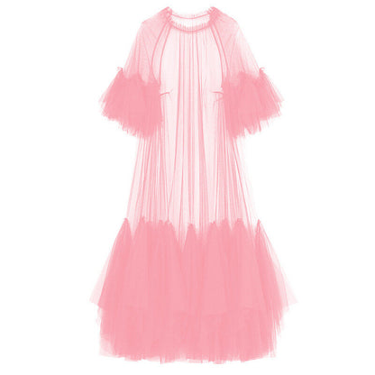 Robe longue en maille superposée Ethereal Tulle Dream 