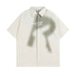 Urban Graffiti Rabbit Print Short Sleeve Shirt – Unisex & Trend-Setting