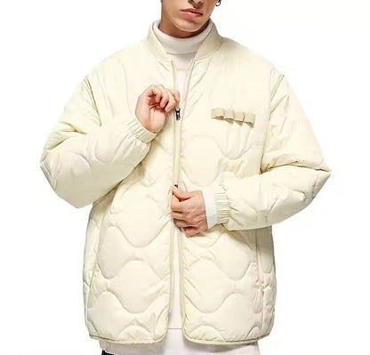 Loose Quilted Baseball Cotton Jacket