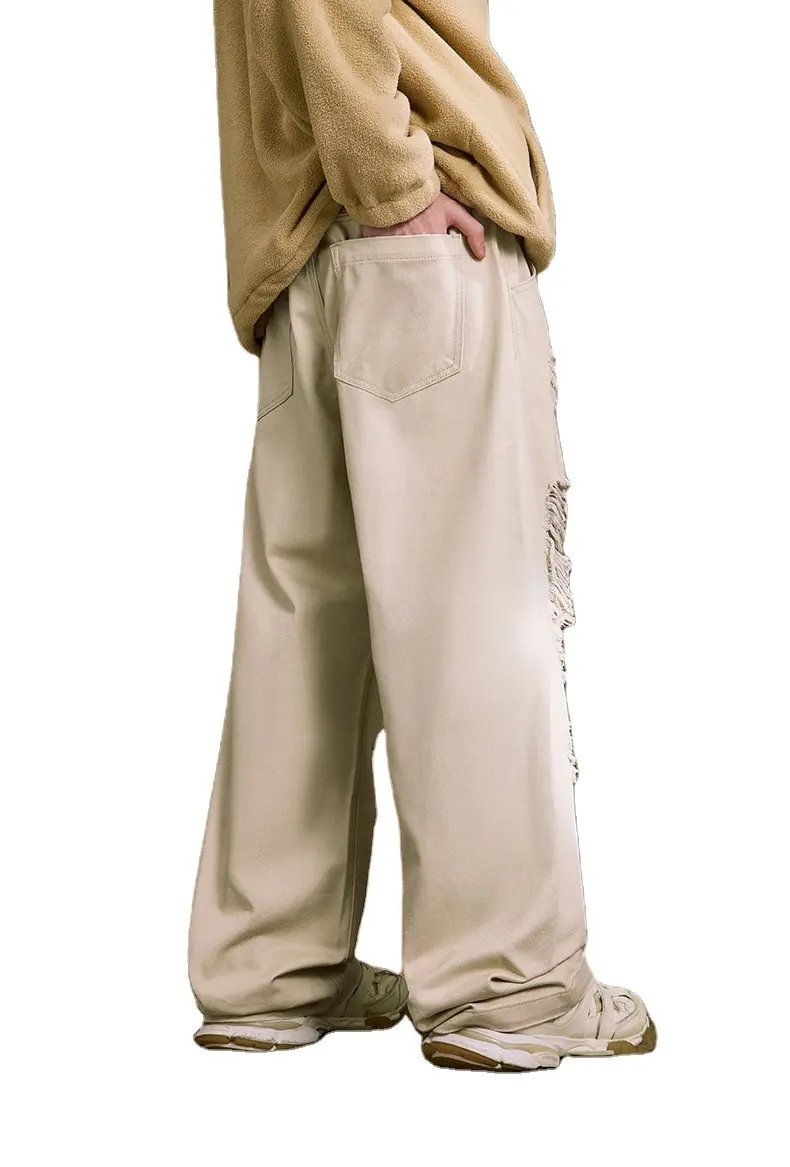 Denim desgastado de pernera ancha: la estética vanguardista se une a la comodidad 