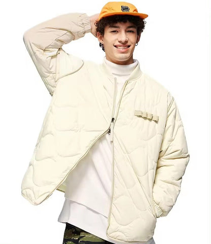 Loose Quilted Baseball Cotton Jacket