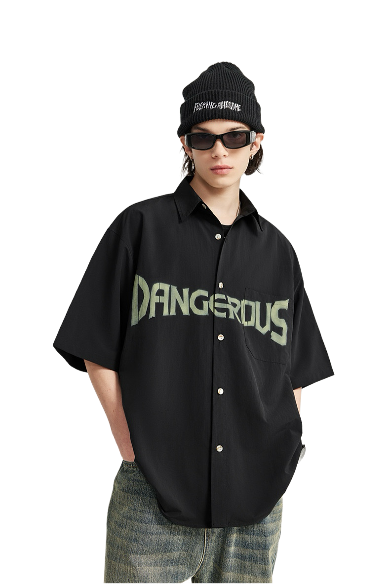 Bold Letter Print Shirt - Statement Style Redefined