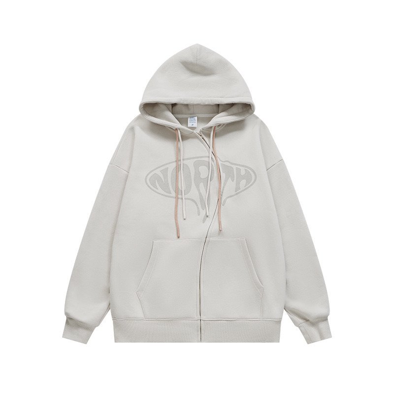 Sudadera con capucha y cremallera con forro de felpa pesada: lujo informal para pedidos personalizados al por mayor 