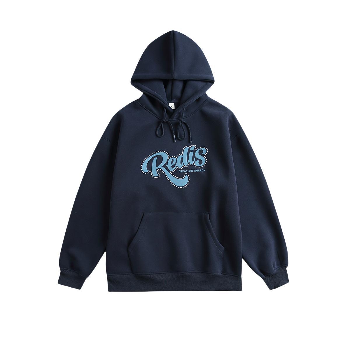 Customizable Heavyweight Fleece Hoodie with Drop Shoulder Sleeves