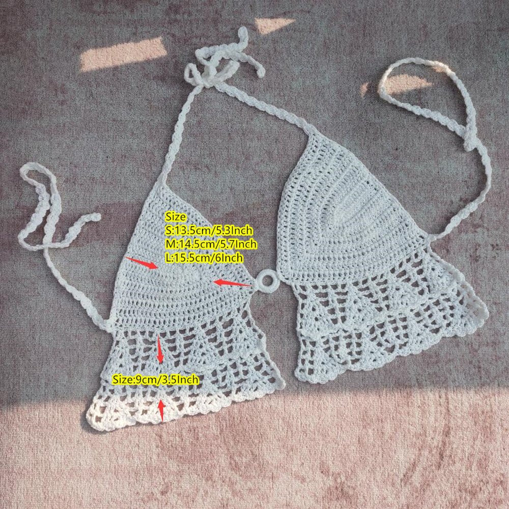 Tops de bikini de crochet hechos a mano para colecciones a medida 