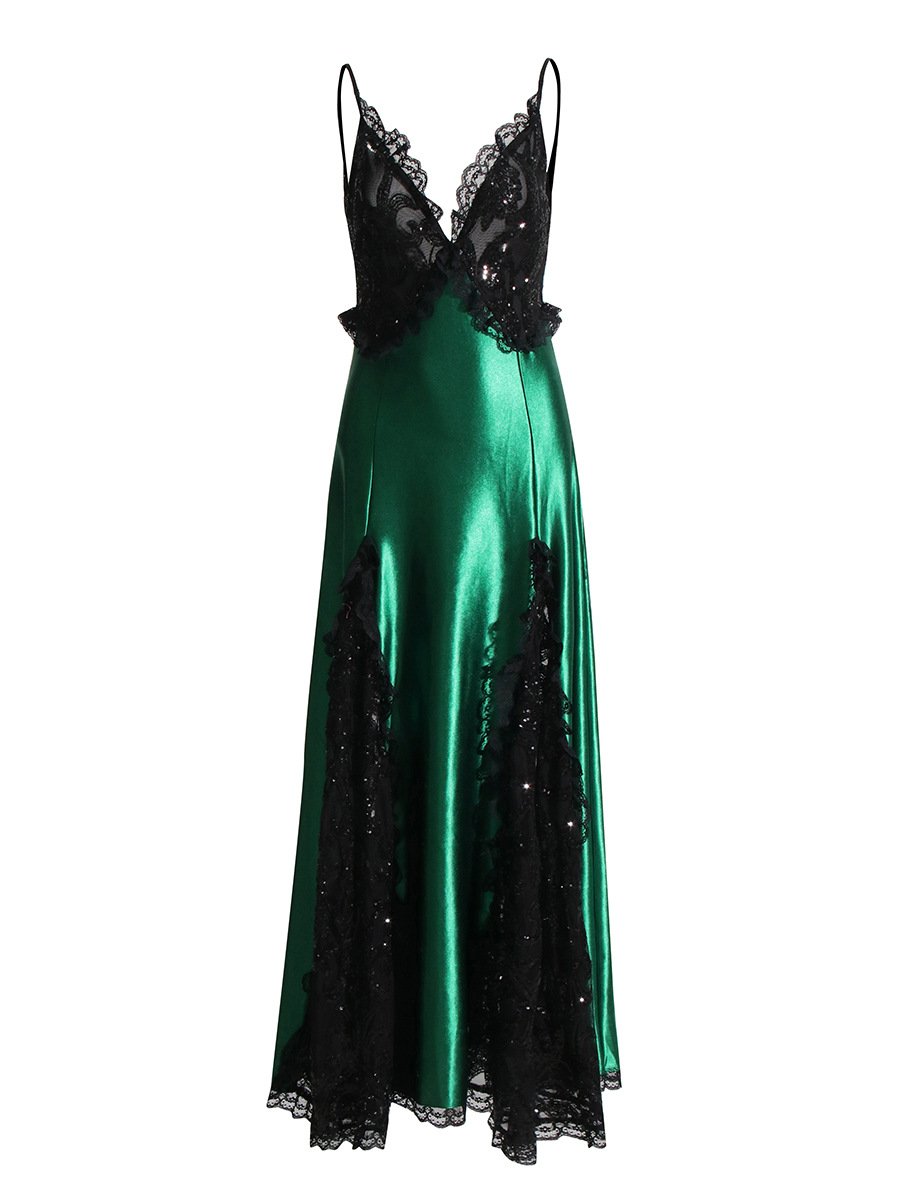 Vestido de encaje esmeralda hechicera 