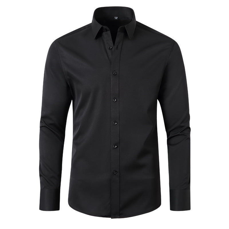 Sleek Stretch Men's Long Sleeve Dress Shirt